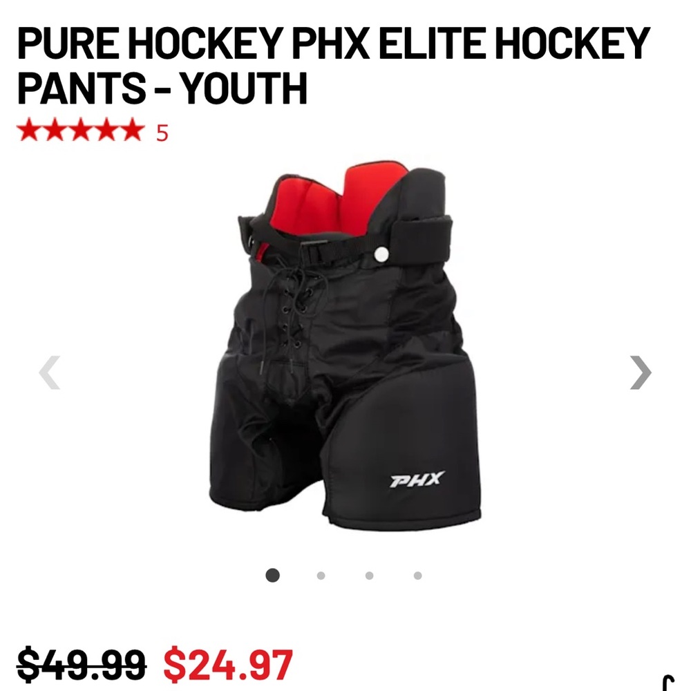 Bauer Black Youth Hockey Pants